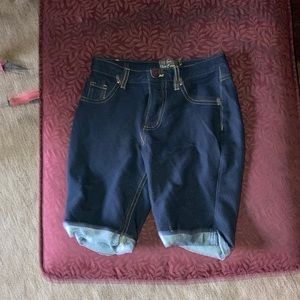 Dark wash sheets shorts